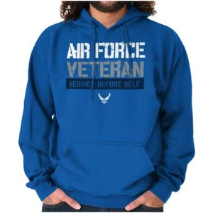US Air Force Veteran Service Before Self Hoodie Hooded Sweatshirt Men Women - Picture 1 of 9