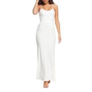 Dress The Population Jodi Crepe Evening Dress Sleeveless Ivory Size XL NWT R4 - Picture 1 of 15