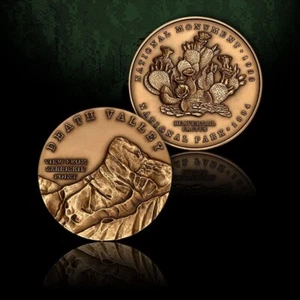 DEATH VALLEY NATIONAL PARK ZABRISKIE POINT VIEW  BRONZE  CHALLENGE COIN - Picture 1 of 1
