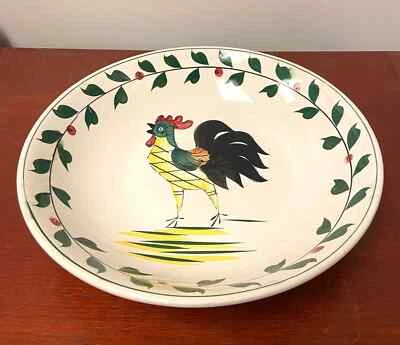 Cuenco decorativo de cocina y comedor, estampado de animales de gallo - 11" de diámetro Foto 1 de 4
