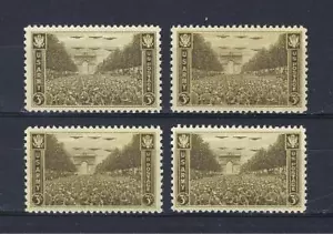 1945 Sc# 934 US Army WWII Parish France Liberation Soldiers Planes 4 stamps MNH - Picture 1 of 1