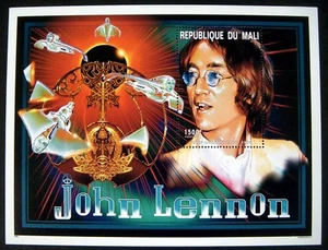 1996 MNH MALI JOHN LENNON STAMPS SOUVENIR SHEET THE BEATLES MUSICIAN - Picture 1 of 2