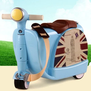 Kid Children Scooter Luggage Suitcase Ride-on Storage Case Seat Travel Carry Bag - Picture 1 of 8