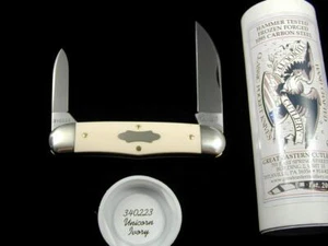 GREAT EASTERN GEC UNICORN IVORY ACRYLIC CAMEL BACK CONGRESS KNIFE PPP 340223 - Picture 1 of 12