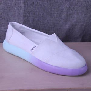 TOMS Alpargata Mallow Ombre Shoes Womens 7.5 White Slip Sneakers Casual 10017844 - Picture 1 of 13