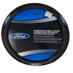 NEW Ford Elite Black & Blue Speed Grip Steering Wheel Cover 14.5"-15" - Picture 1 of 3