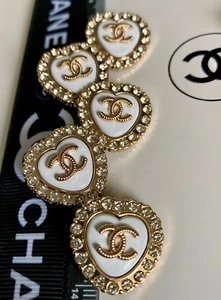 Set 5 Knöpfe Chanel CC Ersatzknöpfe Ø 22 mm Metall Knöpfe Knopf Logo Gestempelt - Bild 1 von 6