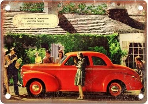 1941 Studebaker Oldtimer Auto Werbung Retro Look Reproduktion Blechschild A2629 - Bild 1 von 2