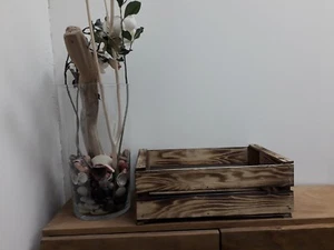 SET 3 Cassette casse della frutta in legno nuove fiammate 50x30x18 peso 2 kg - Foto 1 di 2
