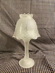   Fairy Lamp Vintage Party Lite Frosted Shade 10"x 6"  P0373 Retired  - Imagen 1 de 12