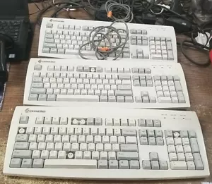 Lot X3 VINTAGE Gateway2000 2196003 Wired PS/2 Keyboard. *READ⬇️* - Picture 1 of 21