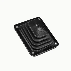 Hurst 1144580 Manual Transmission Shift Boot Plate B-4 Rectangular Black Rubber - Foto 1 di 2
