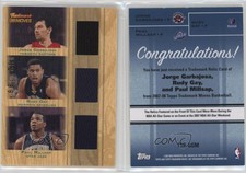 2007-08 Trademark Moves Triple Relics /199 Jorge Garbajosa Rudy Gay Paul Millsap