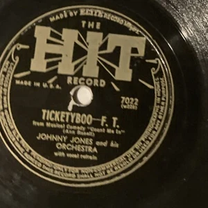 10" 78 RPM-Johnny Jones-Moonlight Becomes You/Ticketyboo/HIT 7022 - Picture 1 of 4