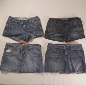 Women’s Denim Shorts & Mini Skirts Lot Size 3 & 5 – LEI Ashley, 579, YMI - Picture 1 of 10