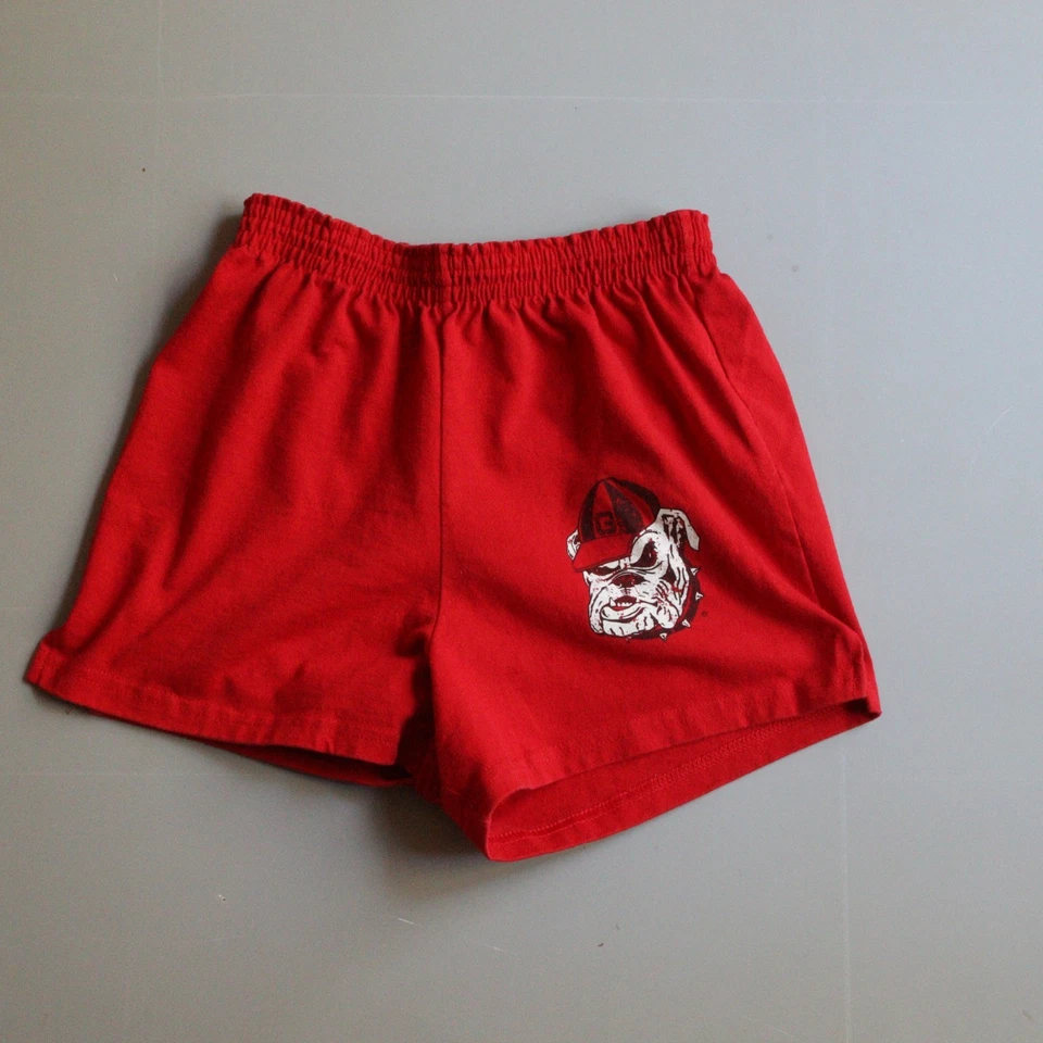 Pantalones Cortos de Entrenamiento Gimnasio Soffe De Colección UGA Georgia Bulldogs Rojo Pequeña Universidad Foto 1 de 4
