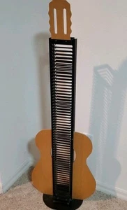 Guitar Shape CD Holder (Rack) 100+ Slots 50" Front Back Slots Double Sided Spins - Picture 1 of 19