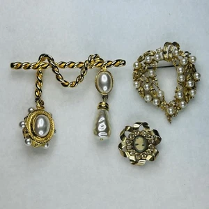 Lote de broches vintage a modernos estilos mixtos declaración bisutería surtido 960 - Imagen 1 de 5