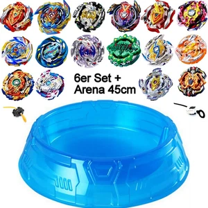 6er Burst SET + Arena Blau 45cm KREISEL FÜR BEYBLADE Burst Evolution Arena - Bild 1 von 1