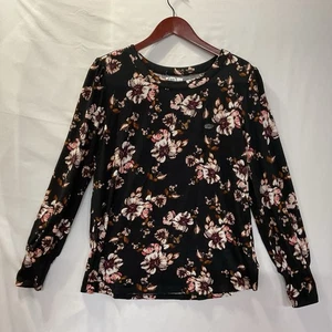 Maurices 24/7 Sweater Womens Large Multicolor Floral Relaxed Pullover Lightwt - Picture 1 of 6