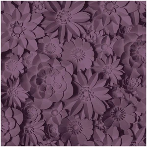 Carta da parati viola floreale dimensioni decorazione fine lavabile pasta sbucciabile la carta - Foto 1 di 10