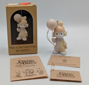 Figura Precious Moments May Your Christmas Be Happy Girl 1985 15822 - Imagen 1 de 10