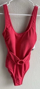 Ann Taylor Loft Badeanzug Koralle Gürtel Ein Ring Stil 33RSLL3309 Small Neu mit Etikett - Bild 1 von 7