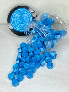 100 cuentas de cera de sellado azul ártico helado de 100 unidades - Imagen 1 de 3
