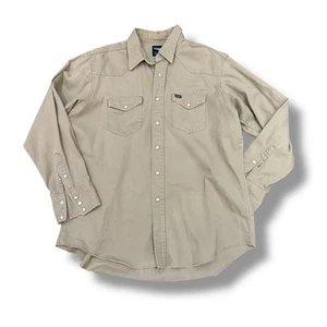 Vintage hellbraun Pearl Snap Wrangler Western Hemd mit Knopfleiste - Bild 1 von 4