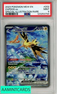 2023 Pokemon Mew EN-151 Zapdos EX #202 SPL Illustration Rare PSA 9 - Bild 1 von 3