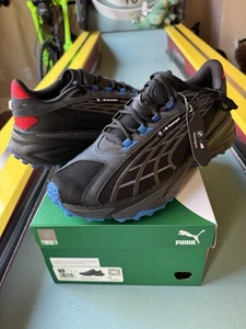 PUMA BMW MMS Spirex Men’s Size 12 Black Cool Cobalt Pop Red Sneakers Shoes - Picture 1 of 11