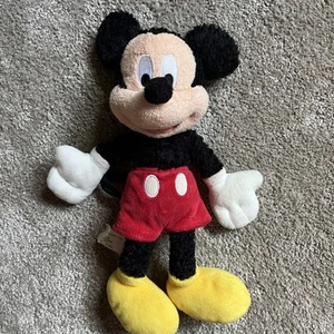 Mickey Mouse Plush Animal 11” Toy fuzzy curly Walt Disney World Disneyland - Picture 1 of 6