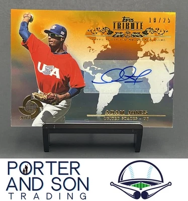 Adam Jones #/25 Orange Auto 2013 Topps Tribute WBC #WTA-AJ3 Baseball Card - Image 1 of 2