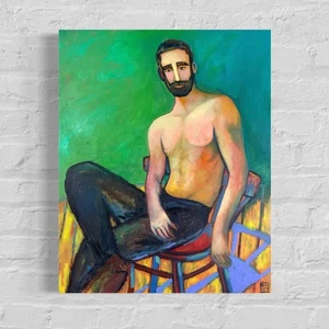 Oil paintings. Contemporary art. men. Portrait.male picture. Men Portrait - Picture 1 of 2