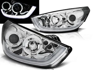 headlights for HYUNDAI TUCSON IX35 2010 2011 2012 2013 tube light chrome LHD - Foto 1 di 1