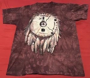 Vintage The Mountain Herren T-Shirt rot Batik Traumfänger Grafik 90er Gr. XL - Bild 1 von 3