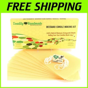 Buttercup Beeswax Candle Making Kit - 10 Sheets & Instructions for All Ages - Picture 1 of 10