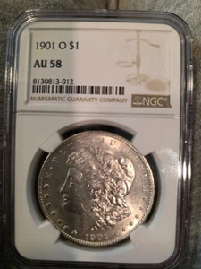 1901 O Morgan Silver Dollar NGC AU58 GREAT - Picture 1 of 3
