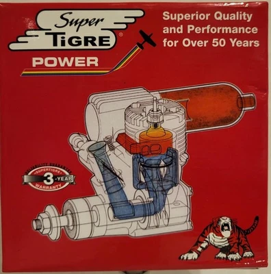 Vintage Super Tigre GS45 ABC R/C Engine With Muffler SUPG0150 (New) - Image 1 of 4