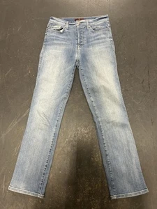7 For All Mankind Women’s Skinny Blue Jeans Size 27 Denim Mid Rise Medium Wash - Picture 1 of 10