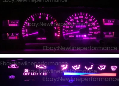 New Pink Cluster + Climate Control AC LED Bulb Kit For Toyota 4Runner 1989-1995 - Image 1 of 2