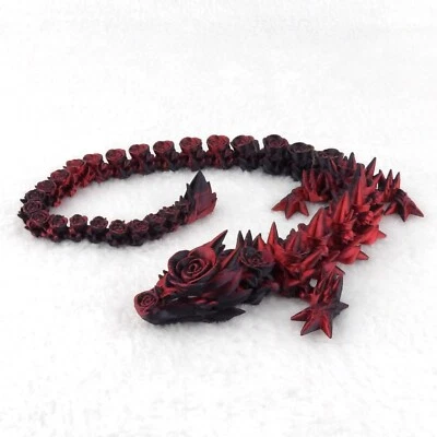 Rose Dragon – Brinquedo de fantasia articulado impresso em 3D – Presente exclusivo para fãs de dragão - Imagem 1 de 4
