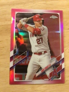 Topps Chrome Mike Trout #27 2021 refractor magenta/399 - Imagen 1 de 3