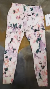 RBX Active Leggings Full Length High Waisted Style CR6853R2 Medium Pink Abstract - Picture 1 of 8