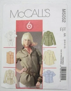 Camisa McCall's M5052 patrón de costura Misses' tallas 6-12 sin cortar - Imagen 1 de 4