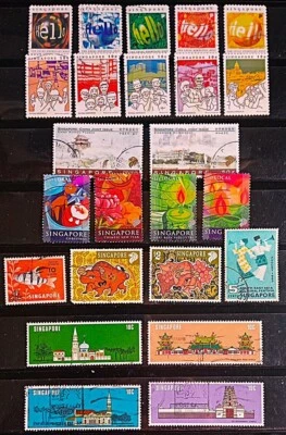 SINGAPORE 1963-NOW 8 COMPLETE SETS COMMEMORATIVE STAMPS FINE USED SGC13 - Image 1 of 2