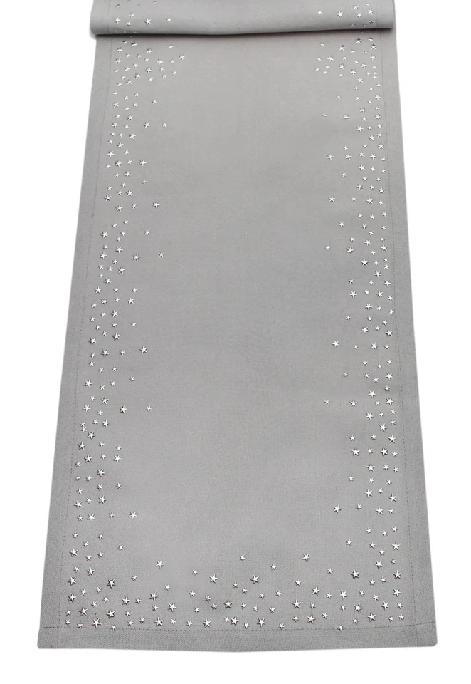 Star Gazing Table Runner 14x 75 - Grey/Silver - Image 1 of 1