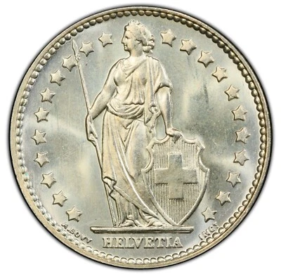 Switzerland - 1963 1 Franc - PCGS MS67 - STUNNING LUSTROUS PERFECTION! - Image 1 of 4