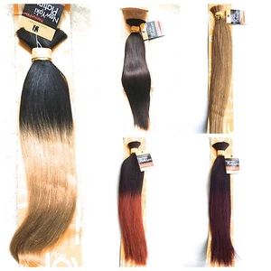 100% HUMAN HAIR BULK- 14 inch YAKI PLATINUM Made by SENSATIONNEL - Picture 1 of 13