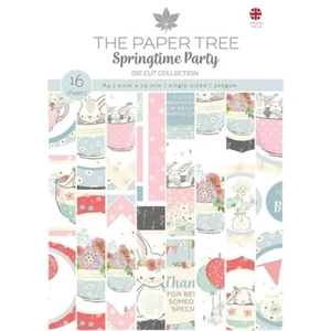 THE PAPER TREE - SPRINGTIME PARTY - A4 PAPER PAD- DIE CUT COLLECTION - 16 SHEETS - Imagen 1 de 1